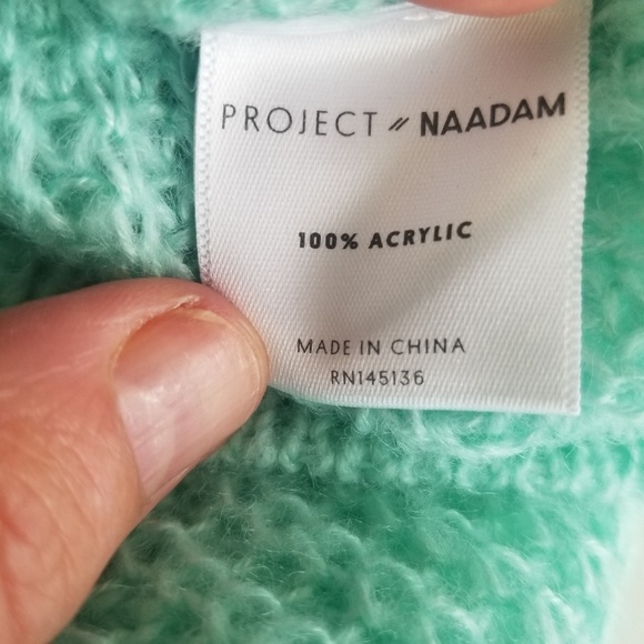 NWOT Project Naadam turquo sweater size Medium - Picture 6 of 7
